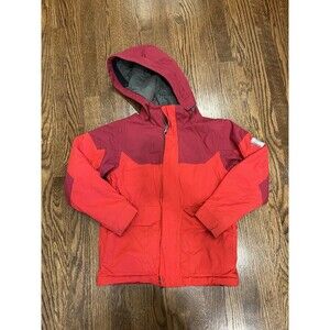Burton Jacket Kids Size Medium Red Full Zip Heavyweight Hoodie Active Pockets